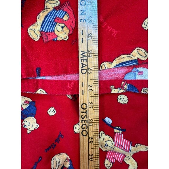 Simple Pleasures Womens Teddy Bear Flannel Pajama Set Size 2X Red Cozy - Picture 9 of 16